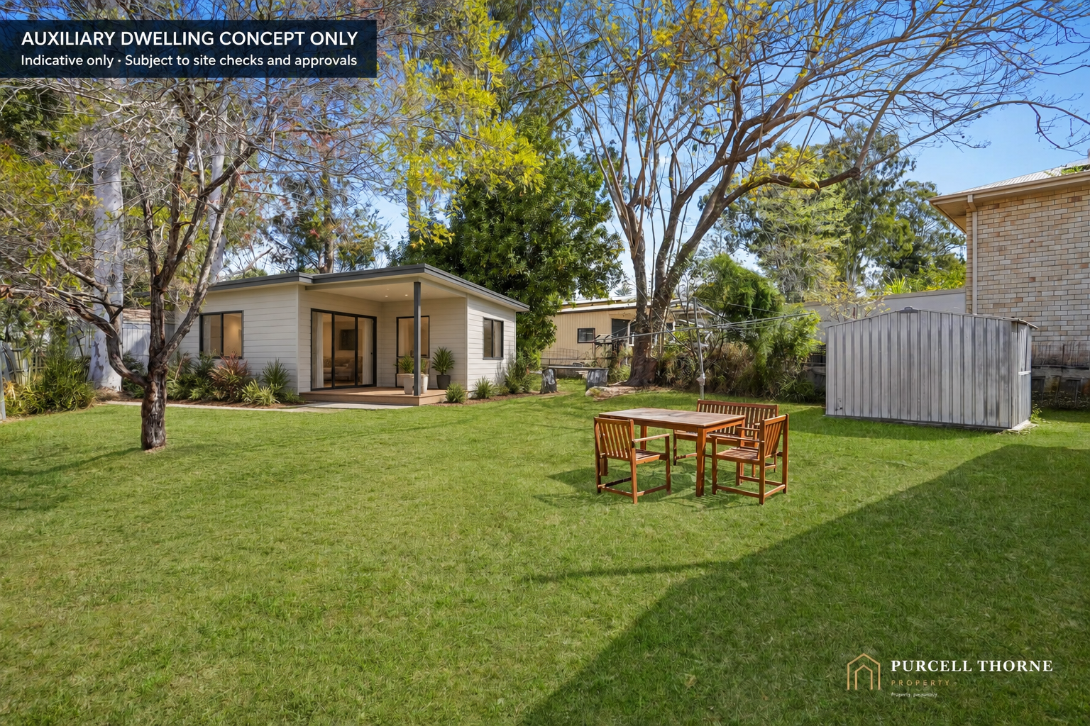 Indicative backyard auxiliary-dwelling concept